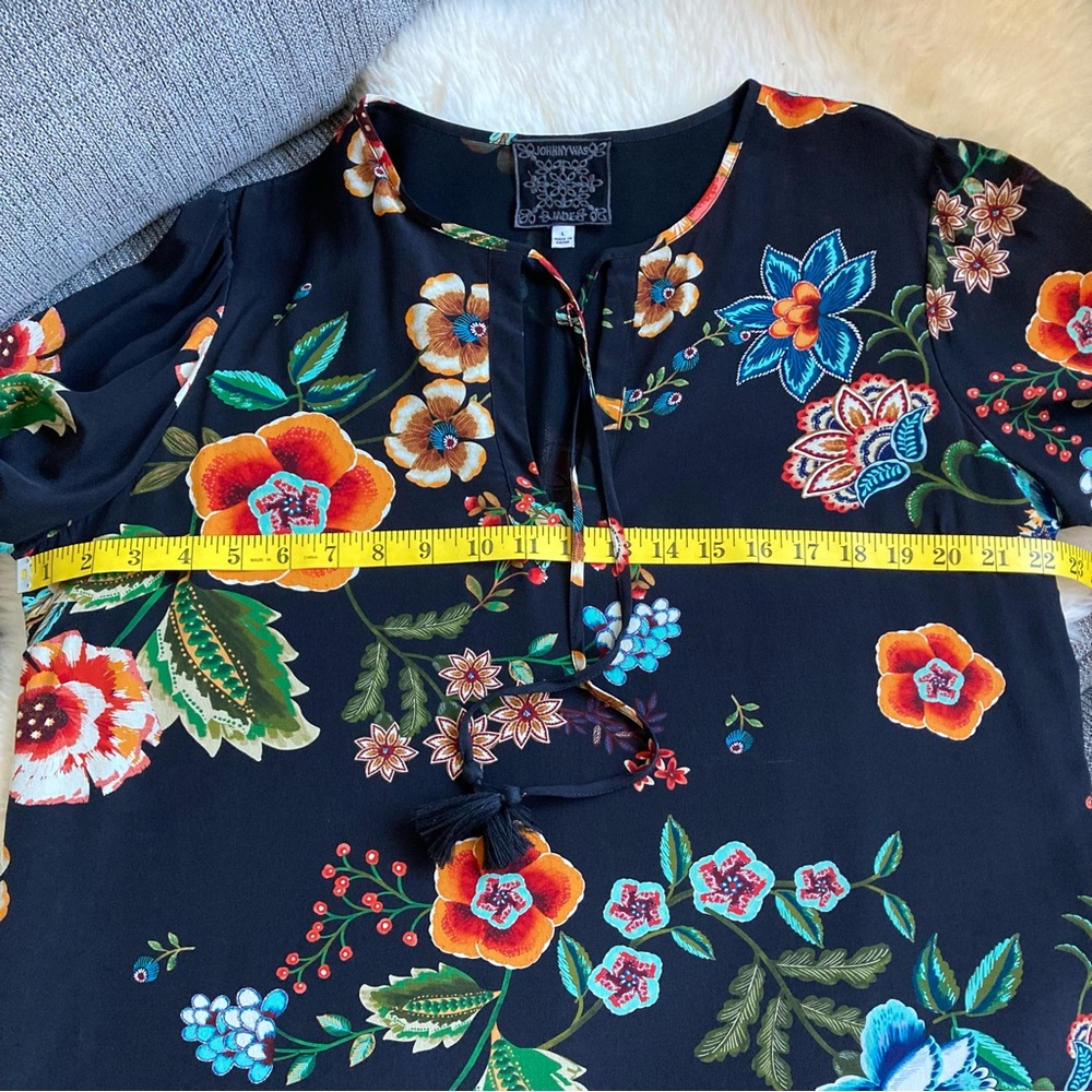 JOHNNY WAS Zorya Printed Floral Mini Dress Size L - Picture 13 of 16